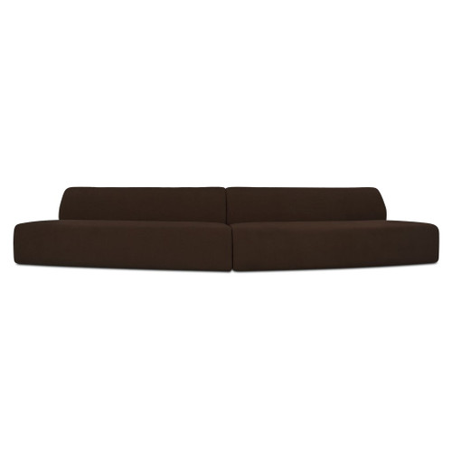 Naomi - 2 Piece Convex Modular Sectional - Dark Brown