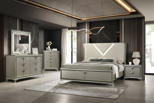 Larana Bedroom Set in Olive Silver B6850 by New Era Innovations