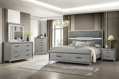 Amiri Bedroom Set in Silver Ice B6700 by New Era Innovations