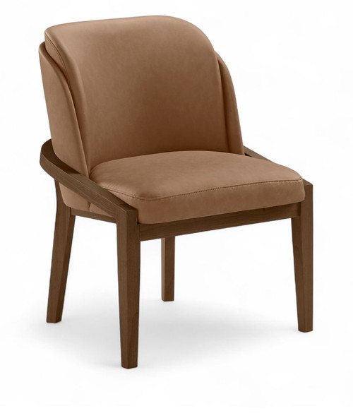 Navo - Vegan Leather Upholstered Dining Chair - Brown