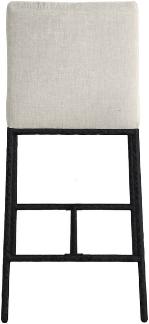 Reeves - Chenille Fabric Upholstered Counter Stool (Set of 2) - Black Base