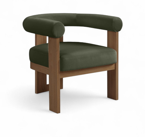 Arienzo - Performance Fabric Upholstered Accent Chair - Walnut Base