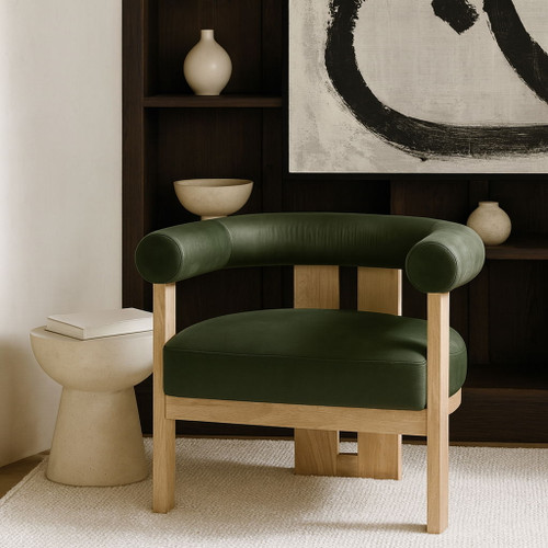 Arienzo - Performance Fabric Upholstered Accent Chair - Natural Base