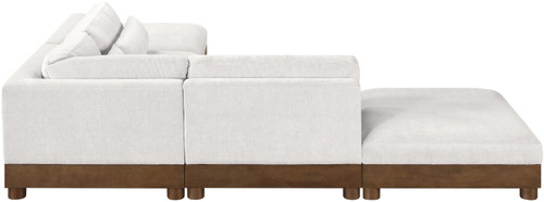 Turin - Chenille Fabric Upholstered Modular Sectional - Cream