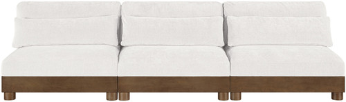 Turin - Chenille Fabric Upholstered Modular Sectional - Cream