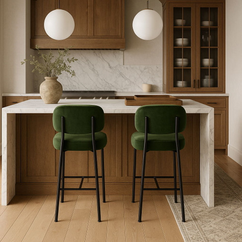 Zarelle - Performance Fabric Upholstered Counter Stool (Set of 2)