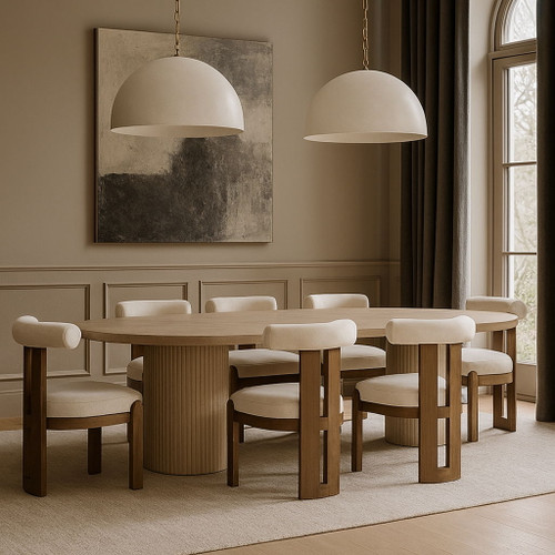 Arienzo - Performance Fabric Upholstered Dining Chair (Set of 2) - Walnut Base