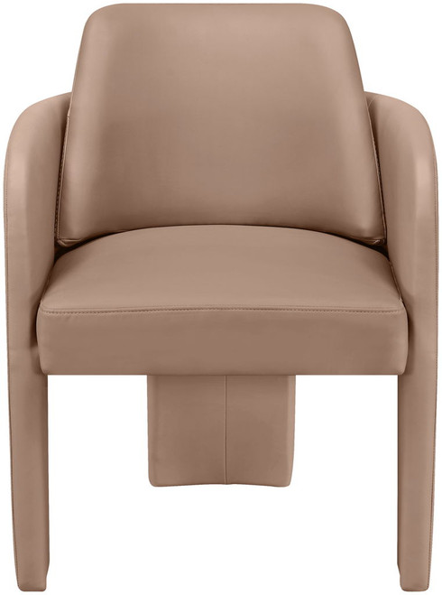 Vanda - Vegan Leather Upholstered Dining Chair - Tan