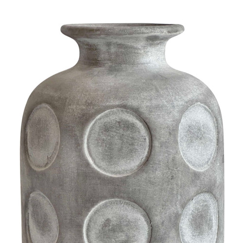 Earthenware - Aztec Tub Flower Vase - Gray
