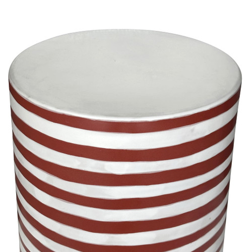 Tempest - Ceramic Table - Red Stripes