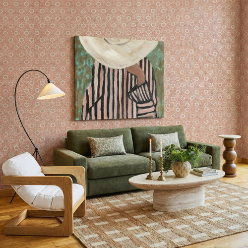 Palma - Upcycled Fabric Accent Chair - Cream