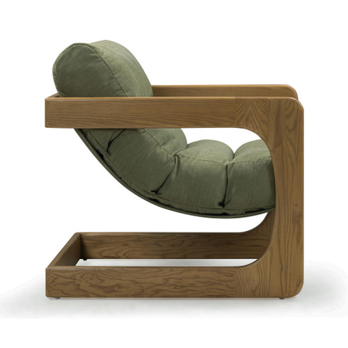 Palma - Upcycled Fabric Accent Chair - Green