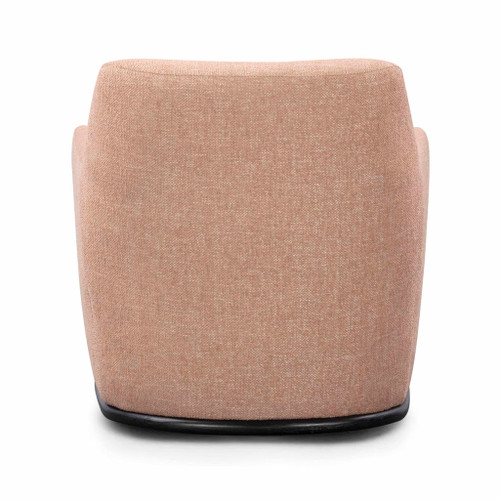 Mado - Textured Fabric Swivel Accent Chair - Peach