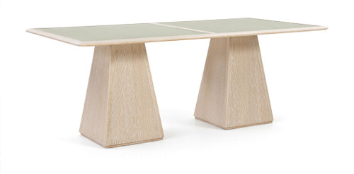 Atrium - Glass Top And Wood Base Dining Table