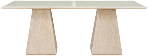 Atrium - Glass Top And Wood Base Dining Table