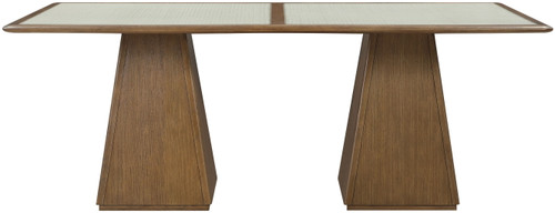 Atrium - Glass Top And Wood Base Dining Table