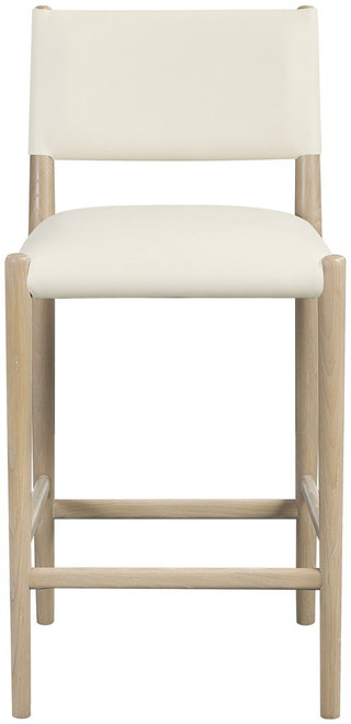 Andie - Vegan Leather Upholstered Counter Stool - Natural Base