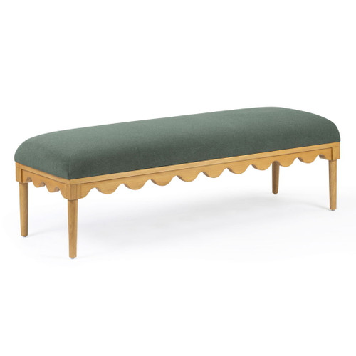Oodle - Vegan Mohair Bench, Natural Ash Legs