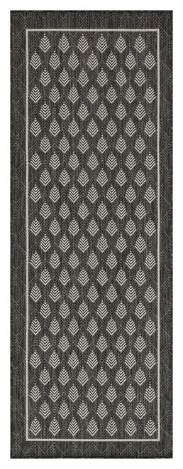 Sunshine - 5'3" X 7'3" Indoor, Outdoor Polypropylene Area Rug - Anthracite
