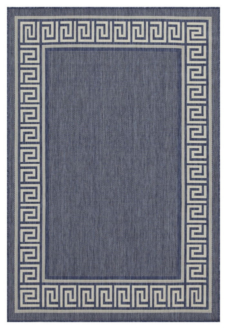Sunshine - 5'3" X 7'3" Polypropylene Indoor, Outdoor Area Rug - Blue