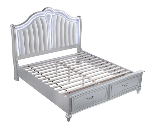 Mystic Wood Panel Storage Bed with LED Light by Galaxy Home Furnishings