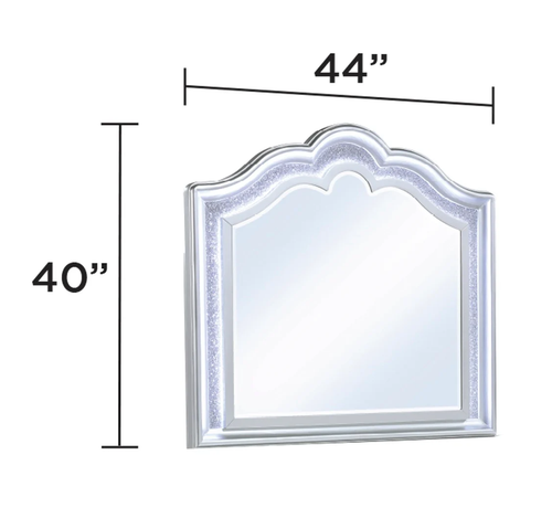 Mystic Crown Top Mirror in Silver