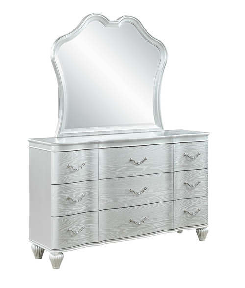 Eros Bedroom Set Collection In Silver
