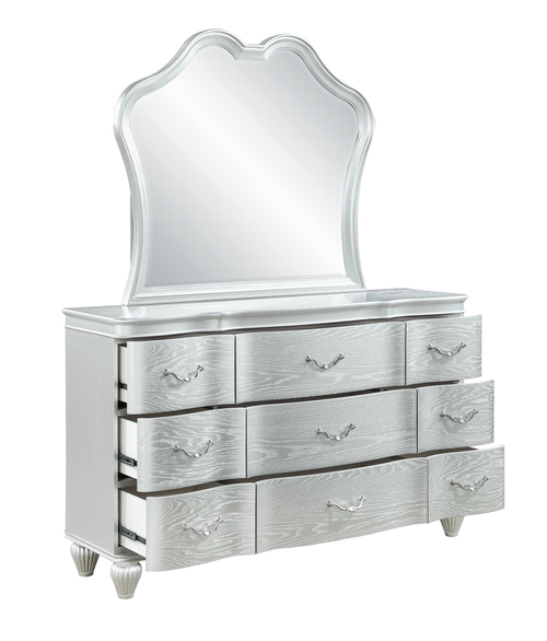 Eros Bedroom Set Collection In Silver
