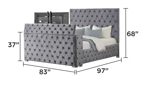 Encore Upholstered Sleigh Storage Bedroom Set