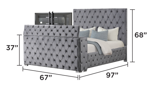 Encore Upholstered Sleigh Storage Bedroom Set