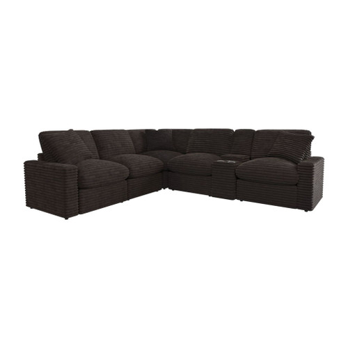 Corsicana - Sectional LHF Power Motion Recliner With 1 Pillow 22" - Masis Espresso
