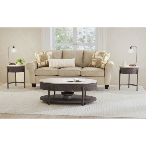 Nica - Lift Top Coffee Table - White And Brown