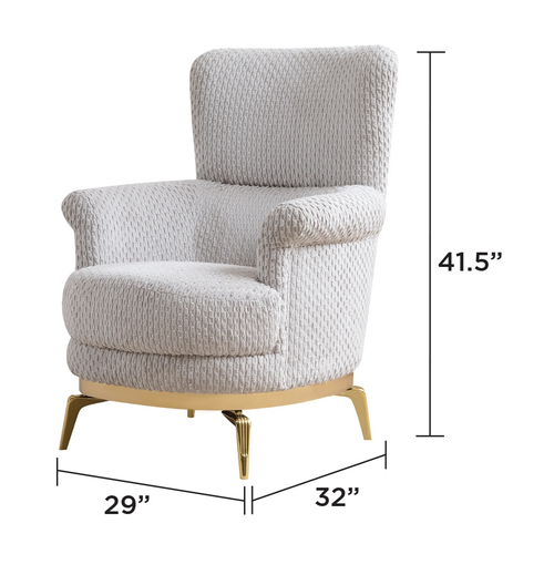 Zoe Fabric High Back Chair in Gray