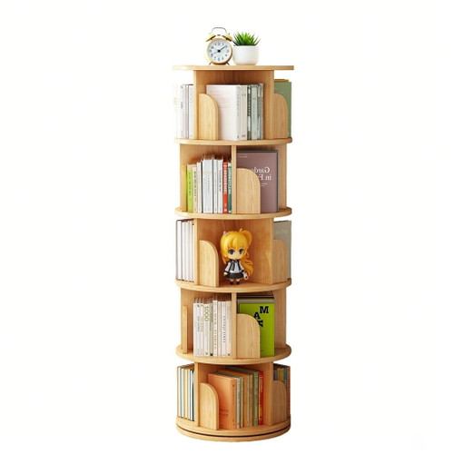 5 Tier Rotating Bookshelf, Spinning Design
