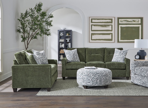 Pixie Olive Sofa and Loveseat Set 125 by Happy Homes
