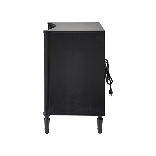 Ken 3-Drawer 26 in. W Curved Silhouette Nightstand with Built-in Charging Station