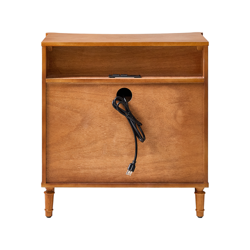 Ken 3-Drawer 26 in. W Curved Silhouette Nightstand with Built-in Charging Station