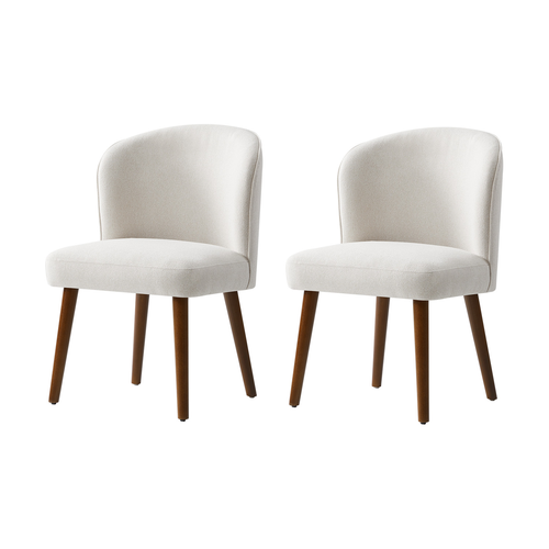 Bblythe Mid-Century Polyester Upholstered Dining Chair Set of 2
