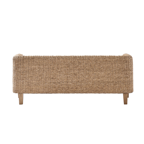 Carolina Natural Rattan Bench with Backrest and Hidden Storage 57.25 in.