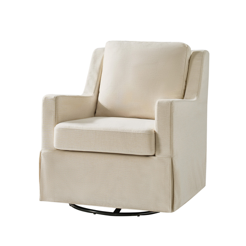 Vela Swivel Accent Chair in Linen Look Fabric