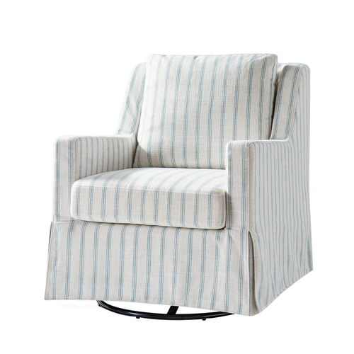 Vela Swivel Accent Chair in Linen Look Fabric