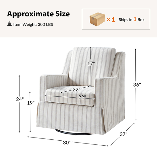 Vela Swivel Accent Chair in Linen Look Fabric