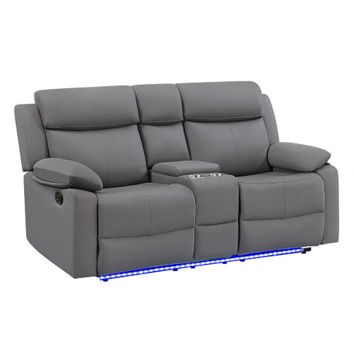 Blanche - Console Reclining Loveseat With LED Lights