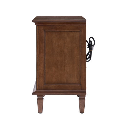 Savannah 1-Drawer 28.43 in. W Nightstand with Built-In Charging Station