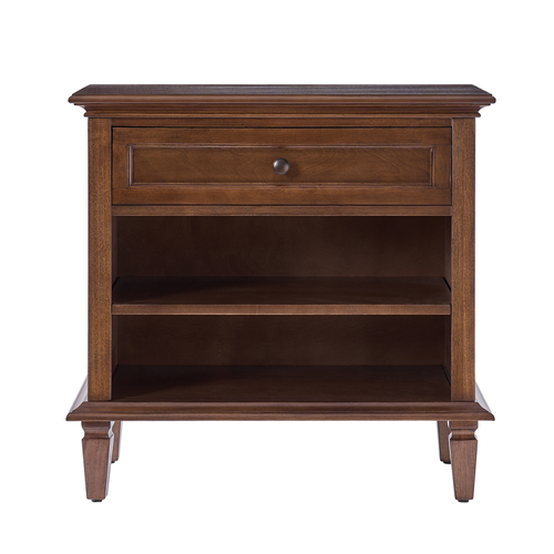 Savannah 1-Drawer 28.43 in. W Nightstand with Built-In Charging Station