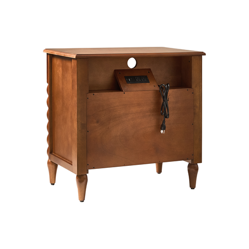 Feodo 3-Drawer 28 in. W Nightstand with Built-in Charge Station