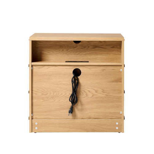 Carla 3-Drawer 26 in. W Nightstand with Built-In Charging Station