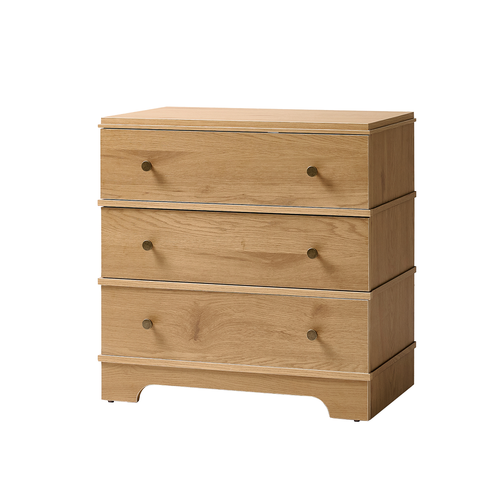 Carla 3-Drawer 26 in. W Nightstand with Built-In Charging Station