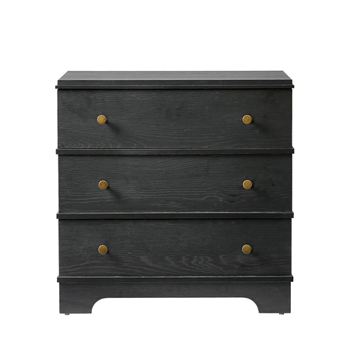 Carla 3-Drawer 26 in. W Nightstand with Built-In Charging Station