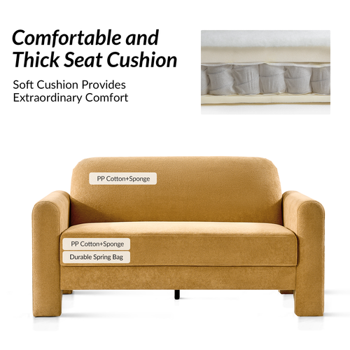 Madalena 59.5 in. Modern Chenille Fabric Loveseater Sofa